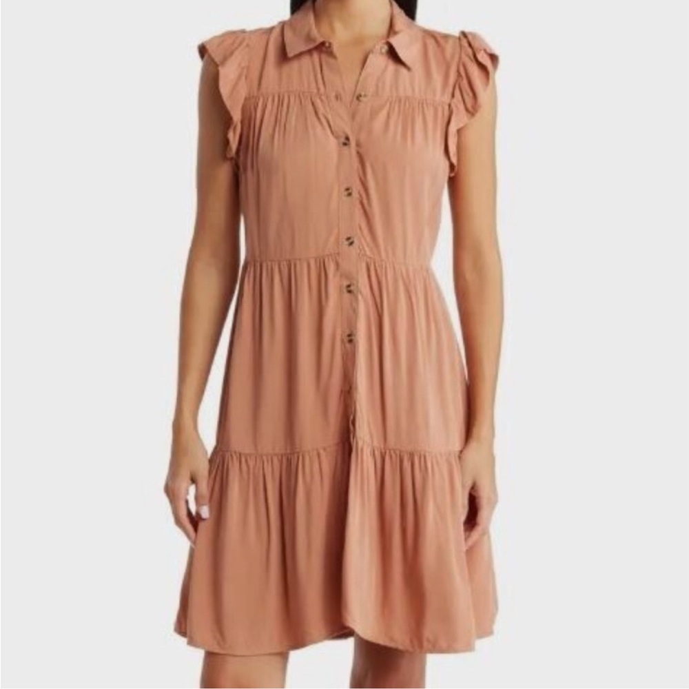 Lucky Brand Terracotta Button-Up Blouse